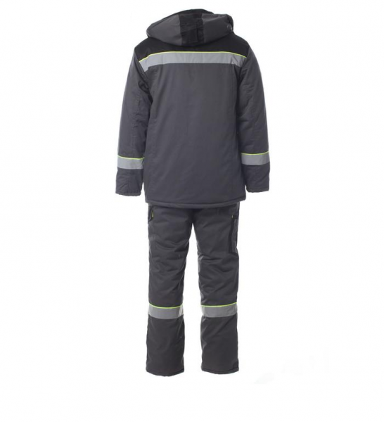 Костюм зимний КОРВЕТ с СОП, куртка+брюки цв. серый/черн./лимон от магазина Рабочий класс