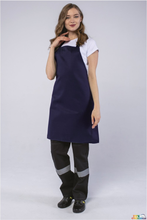 Фартук с грудкой смесовый, цвет синий от магазина Рабочий класс