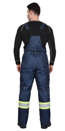 Полукомбинезон зимний ТЕРМИНАЛ синий с лимонным и СОП 50 ММ от магазина Рабочий класс