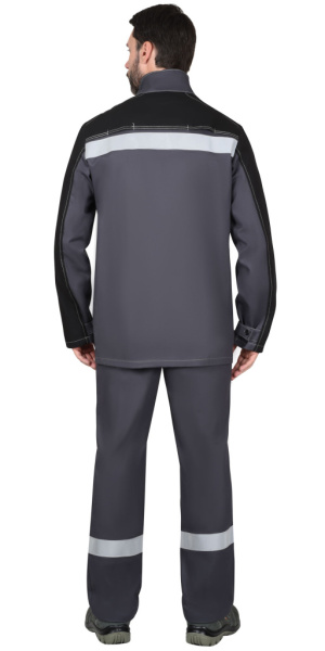 Костюм сварщика СИРИУС-ГЕРКУЛЕС летний, куртка, п/к т.серый с черным, СОП 50мм от магазина Рабочий класс