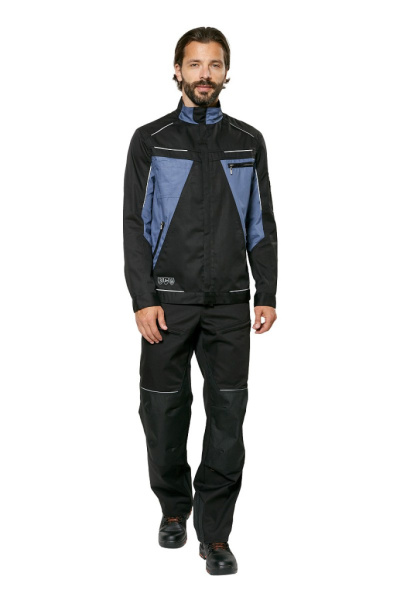 Куртка рабочая мужская летняя Шелби (Shelby) цвет черный/маренго от магазина Рабочий класс