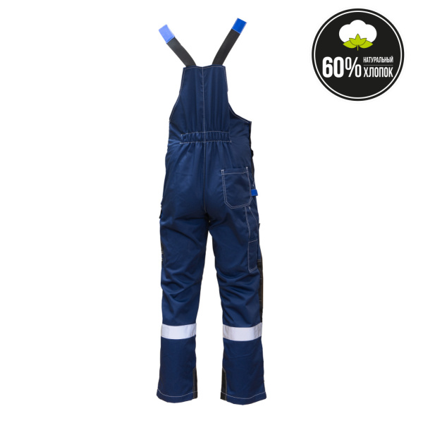 Костюм летний ФОРМУЛА Коттон с п/к цв. т/синий, чёрный, василёк, СОП от магазина Рабочий класс