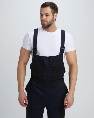 Полукомбинезон Милан (тк.Смесовая), т.синий/черный от магазина Рабочий класс