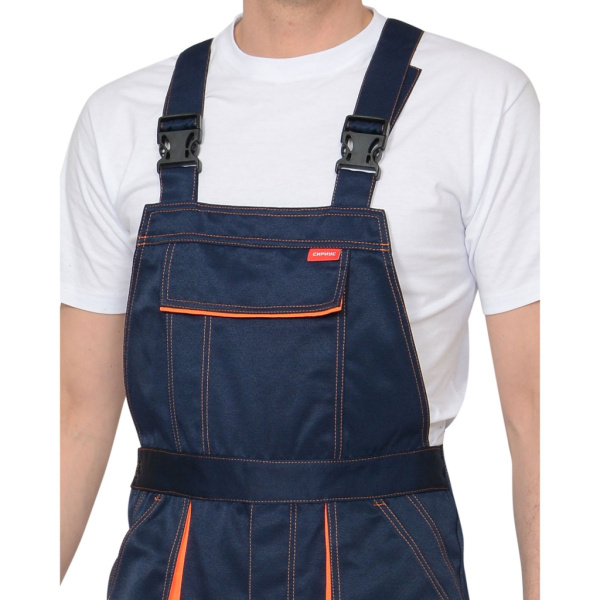 Полукомбинезон CROWN цв. Синий с оранжевым от магазина Рабочий класс