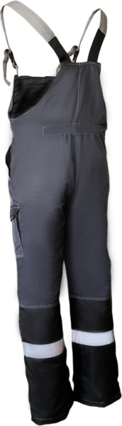 Костюм зимний мужской ЮКОН-Мембрана, ЮП-2, с п/к, цв. т-серый, чёрный, св. серый от магазина Рабочий класс