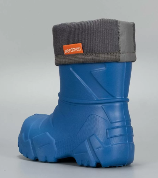 3-111-С09 / Сапоги школьные из ЭВА Nordman Kids утеплённые с манжетой из вельвета цвет синий от магазина Рабочий класс