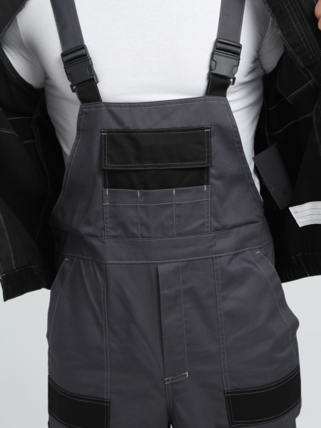 Костюм Виват-2 Премиум CH МВО (тк.Смесовая,240) п/к, т.серый/черный/св.серый от магазина Рабочий класс