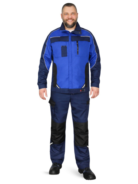 Костюм "КОСТА" куртка+брюки, цв. син/вас/черн (тк.Tomboy) от магазина Рабочий класс