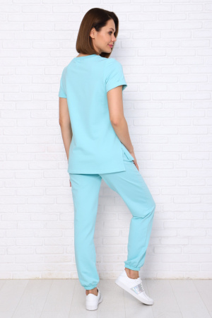 Костюм женский трикотажный мод. 2002ТрК цв. Светло-бирюзовый от магазина Рабочий класс