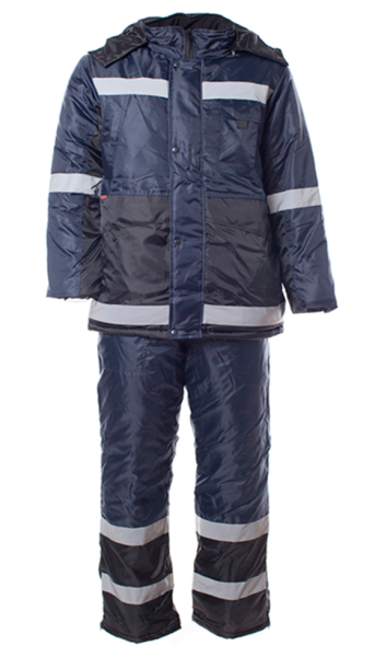 Костюм "МЕТЕО" цв. т. синий+черный, тк. ОКСФОРД, куртка+п/к от магазина Рабочий класс