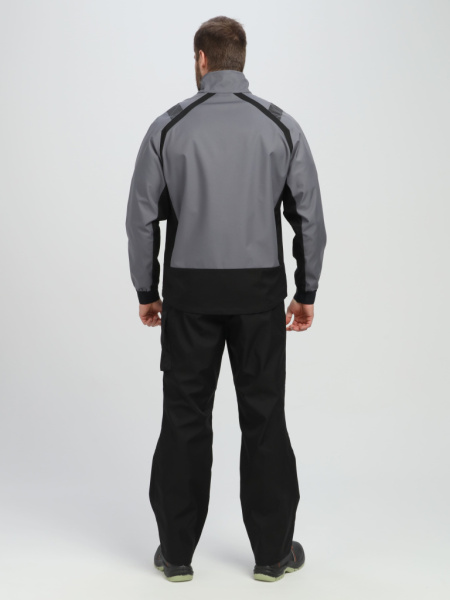 Куртка ProfLine Leader (тк.Софтшел), серый/черный от магазина Рабочий класс