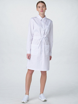 Халат женский Сансара-001 (тк.Смесовая,160) MedLine, белый от магазина Рабочий класс