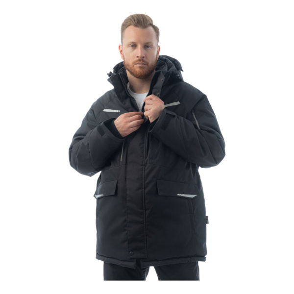 Зимняя куртка-парка Brodeks KW215, черный от магазина Рабочий класс