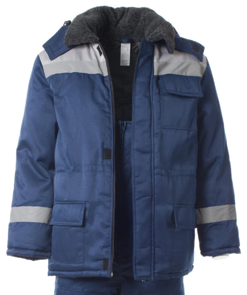 Костюм Стандарт-Люкс (тк. Грета) с СОП, куртка+п/к, т.синий+серый от магазина Рабочий класс