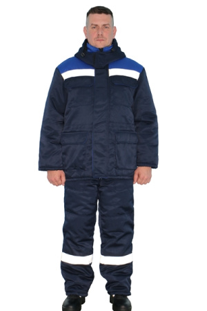 Костюм Бур, зимний, куртка+п/к, тк. Грета цв. т.син.+вас., СОП от магазина Рабочий класс