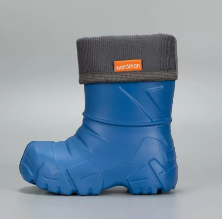 3-111-С09 / Сапоги школьные из ЭВА Nordman Kids утеплённые с манжетой из вельвета цвет синий от магазина Рабочий класс