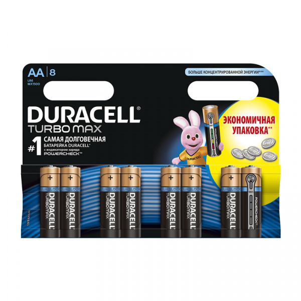 DURACELL MN1500 TURBO MAX AA LR-6 BL8 18/96 от магазина Рабочий класс