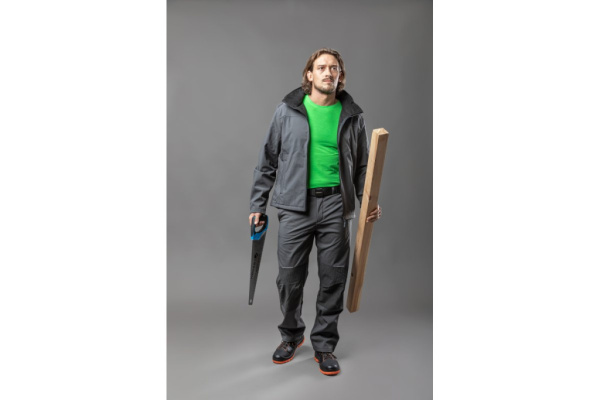 Куртка софтшелл с капюшоном HOEGERT INN, цвет графит от магазина Рабочий класс