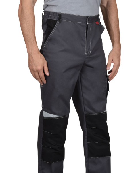 Брюки "СИРИУС-Фаворит-Мега" серые с черн., СОП Тк. Rodos от магазина Рабочий класс