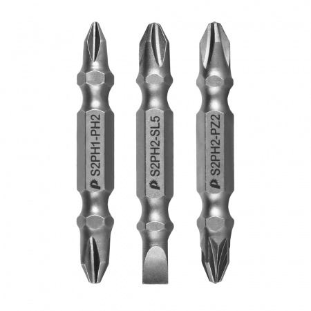 Набор бит ПРАКТИКА "Мастер"  3шт  PH2/PZ2,  PH2/PH1,  PH2/SL0.8-5  50мм, блистер от магазина Рабочий класс