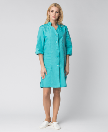 Халат женский ЛИРА тк. ТиСи цв. Бирюзовый от магазина Рабочий класс