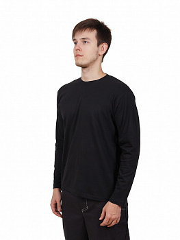 Футболка мужская с длин. рукавом цв. черный от магазина Рабочий класс