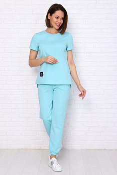Костюм женский трикотажный мод. 2002ТрК цв. Светло-бирюзовый от магазина Рабочий класс