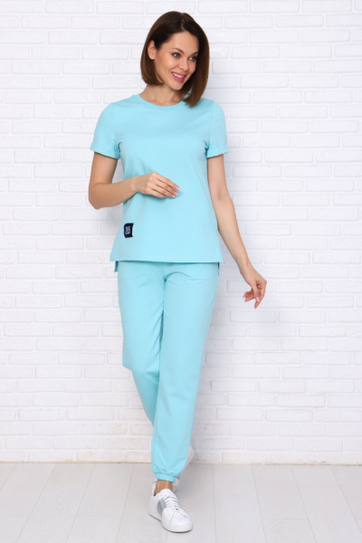 Костюм женский трикотажный мод. 2002ТрК цв. Светло-бирюзовый от магазина Рабочий класс