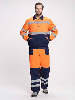 Костюм Костюм Легион-Трасса-Р new, п/к, т.синий+оранжевый от магазина Рабочий класс