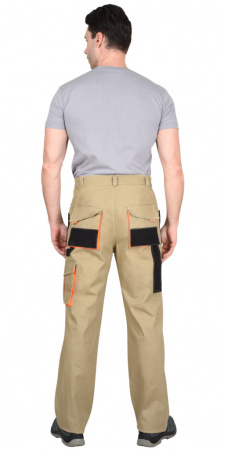 Брюки Манхеттен цв. песочный с оранжевым и черным от магазина Рабочий класс