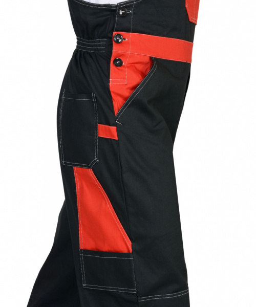 ГРАНД, полукомбинезон черный с красным 100% хлопок от магазина Рабочий класс