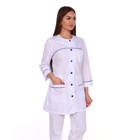 Костюм № 405 тк. Тиси цв. Белый от магазина Рабочий класс