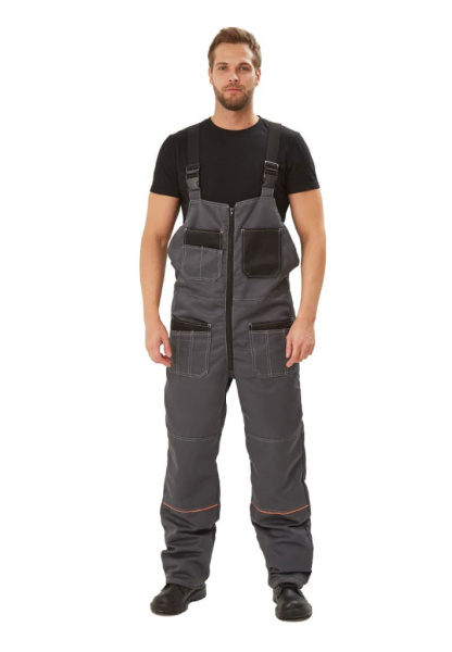 Костюм РОЛЬФ куртка+ полукомбинезон, цв. темно-серый+черный от магазина Рабочий класс