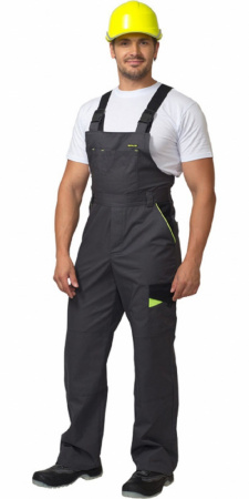 Ховард полукомбинезон темно-серый+черный+лим. от магазина Рабочий класс