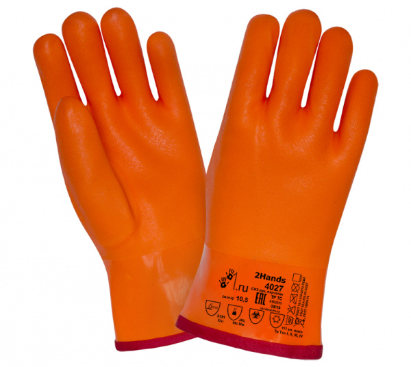 Перчатки утепленные 2Н арт. 4027 КЩС, МБС/флис, хлопок/ПВХ, длина 27 см. от магазина Рабочий класс