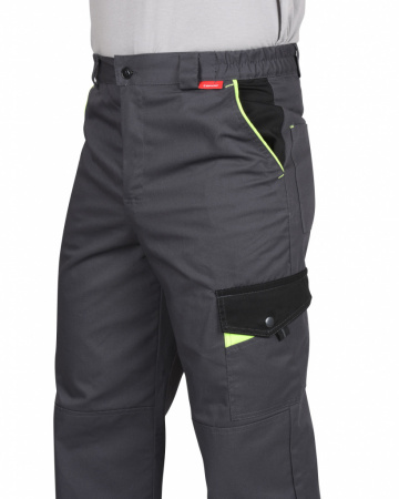 Брюки Ховард т-серый с черн.+лимон от магазина Рабочий класс