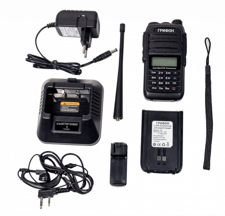 Рация Грифон G-6 136-174, 400-520 МГцв компл. с АКБ 1800 мАч и з/у от магазина Рабочий класс