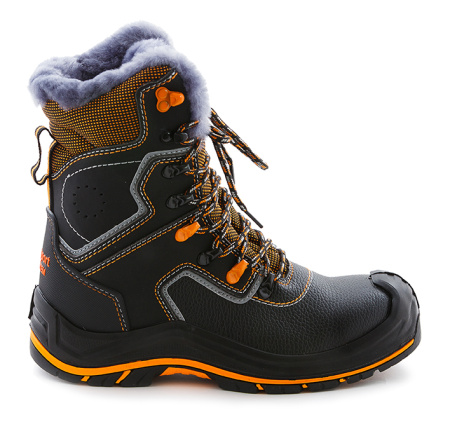 Ботинки с высоким берцем PERFECT PROTECTION" PRB10N-CKW ПУ-Нитрил с ПП и АС натуральный мех от магазина Рабочий класс