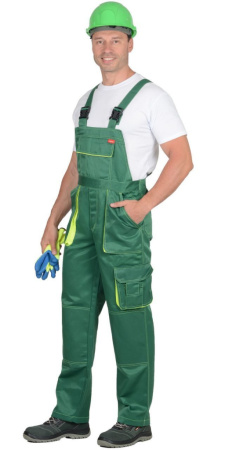 Полукомбинезон CROWN цв. зеленый+неон от магазина Рабочий класс