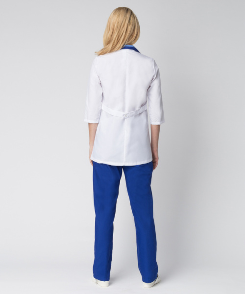 87469201  Женский костюм Лазурь (ткань ТиСи), белый/васильковый от магазина Рабочий класс