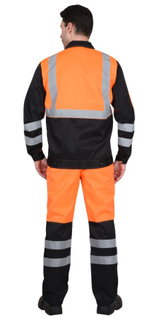 Костюм "СИРИУС-МАГИСТРАЛЬ-ЛЮКС" куртка, брюки цв. оранжевый от магазина Рабочий класс