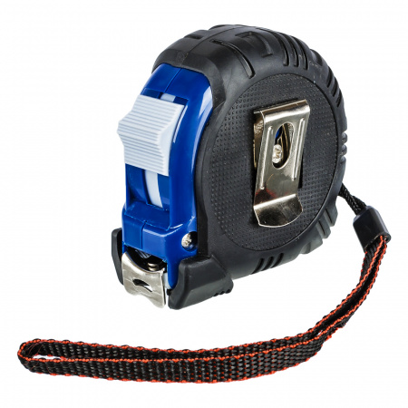 Рулетка КОБАЛЬТ Вектор  5м x 19мм обрезиненный корпус (мех.стопор, белое матов. покрытие, толщ. 0,11 от магазина Рабочий класс