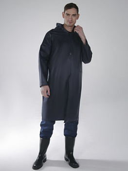 Плащ влагозащитный Ливень (Нейлон/ПВХ, 170) цв. т. синий от магазина Рабочий класс