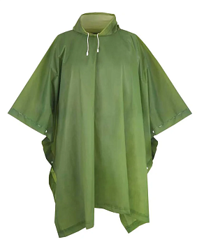 Дождевик «ПОНЧО» EVA, зеленый, с чехлом, 120 мк, Komfi от магазина Рабочий класс
