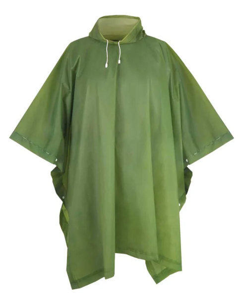 Дождевик «ПОНЧО» EVA, зеленый, с чехлом, 120 мк, Komfi от магазина Рабочий класс