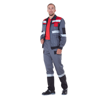 Костюм Норд летний цв. серый+красный с брюками от магазина Рабочий класс