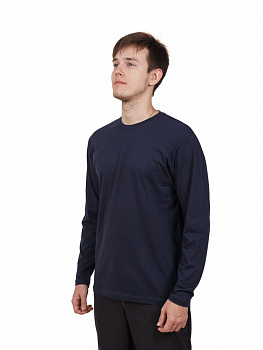 Футболка мужская с длин. рукавом цв. синий от магазина Рабочий класс