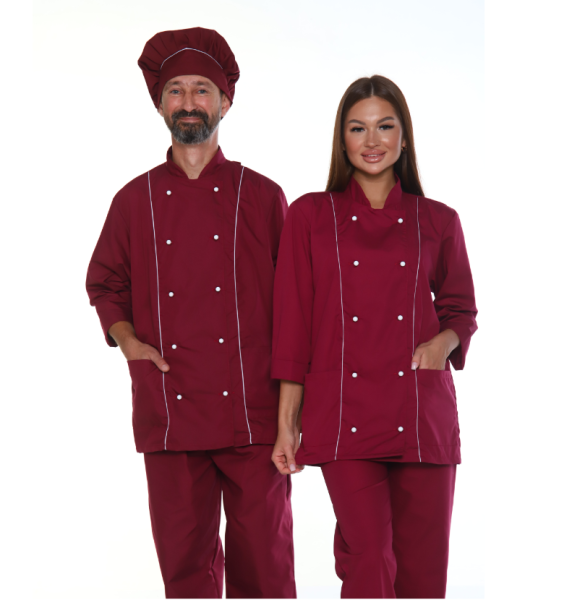 Костюм Повара "Арго" цв. Бордовый от магазина Рабочий класс