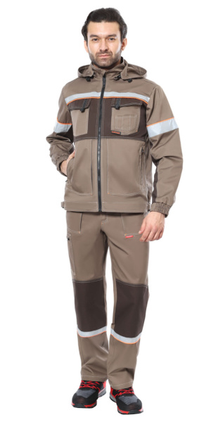 Костюм СИРИУС-РОДОС куртка, полукомбинезон св.коричневый с т.коричневым от магазина Рабочий класс