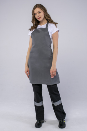 Фартук с грудкой смесовый, цвет серый от магазина Рабочий класс